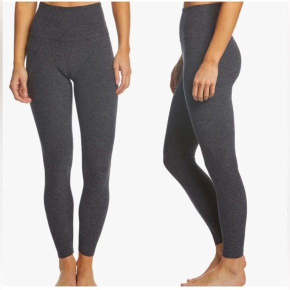 Beyond Yoga Pants - Beyond Yoga Spacedye Black Charcoal Vitalize Full Length Legging Size Small